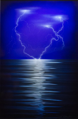 Chris DeRubeisArt titleCobalt Lightning 24X36