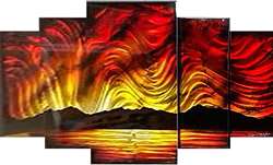 Chris DeRubeisArt titlePeles Fire 5 Panel 44X72