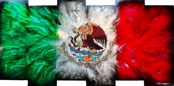 Chris DeRubeisArt titleMexican Flag 38x72