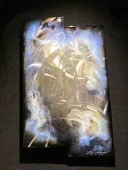 Chris DeRubeisArt title2 Panel Abstract Smoke 38x24