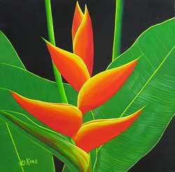 Red Heliconia 12X12 