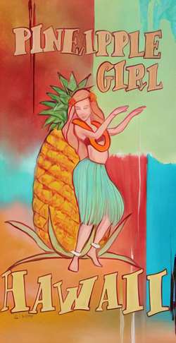 Pineapple Girl 24X12 