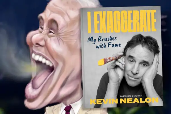 Kevin NealonArt titleKevin Nealon's surprise FaceTime to your Dad and Signed "I EXAGGERATE: My Brushes with Fame"